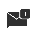Chat,Inbox,One message,Twitter